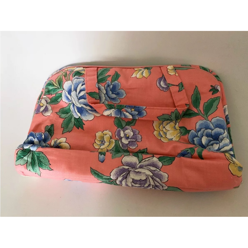 Pantene Cosmetics Bag Pouch Toiletries Floral Peach Vintage